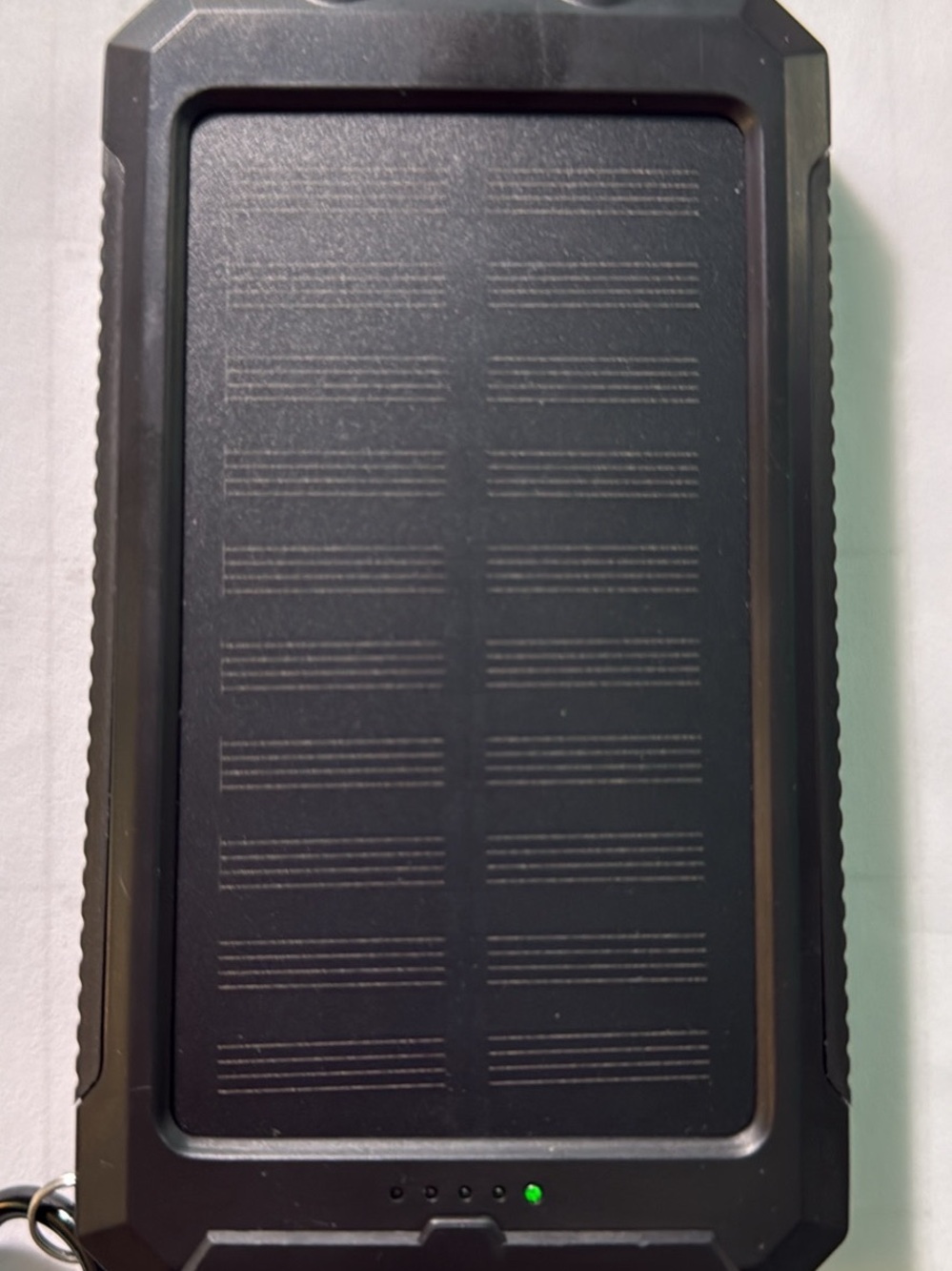 Black Solar Power Bank Portable Charger
